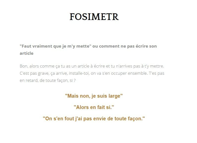 Comment ne pas écrire son article