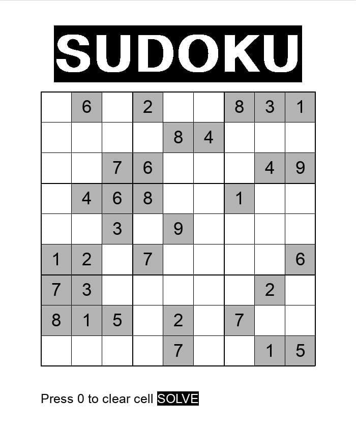 Sudoku Game and Solver