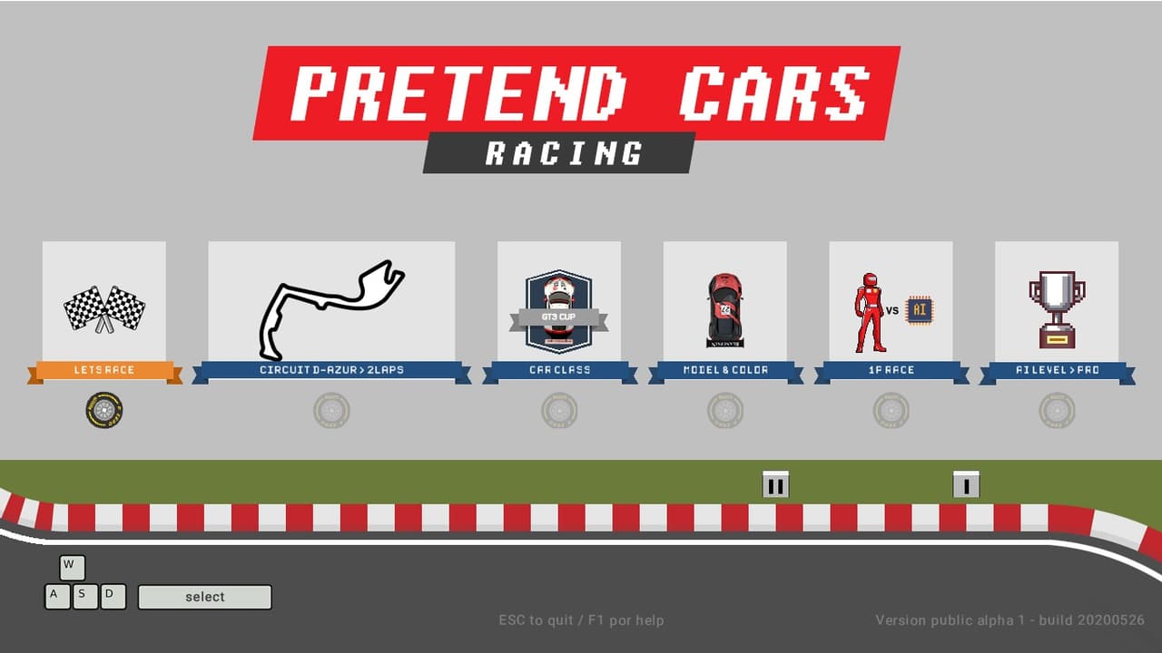Pretend Cars Racing (itch) screenshot 2