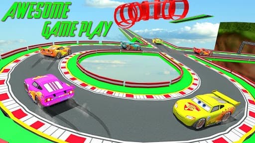 Splashy Superhero Vertigo racing: lightning car screenshot 4