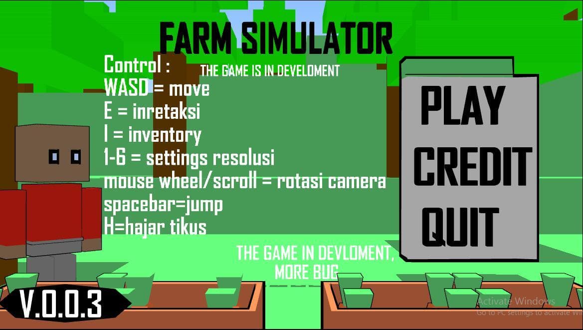 Farm simulator prototype screenshot 2