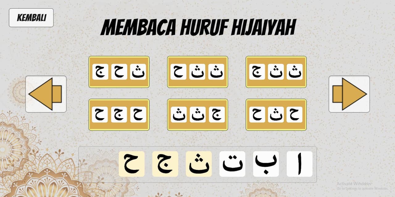 Pengenalan Huruf Hijaiyah Metode Ummi