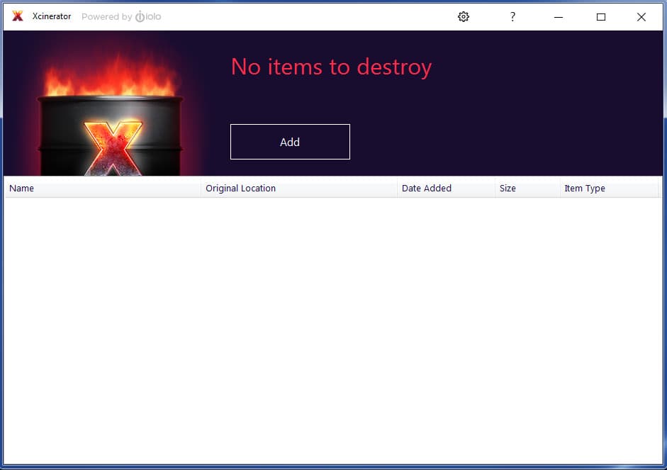 Xcinerator screenshot 2