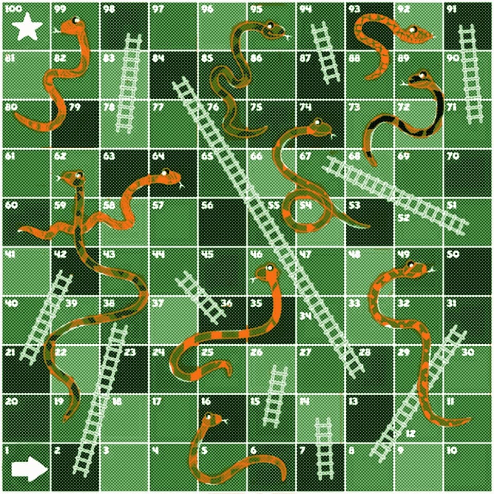Snakes and Ladders (Text-Based Edition)