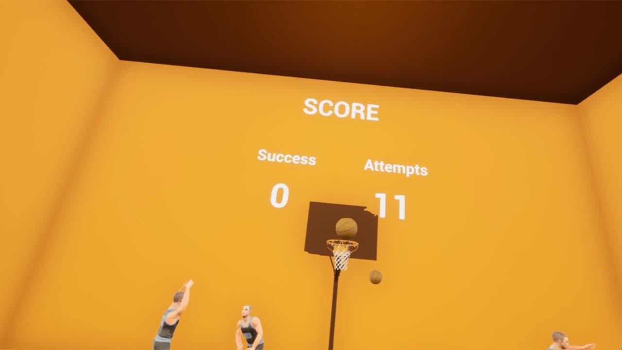 VR basketball shooting practice screenshot 6