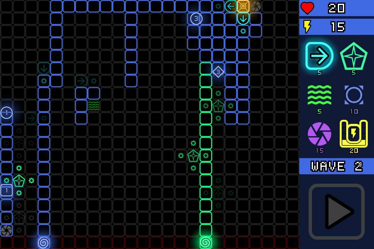 Neon Trap Defense screenshot 2