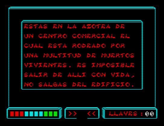 Zombi Mall - ZX Spectrum screenshot 4