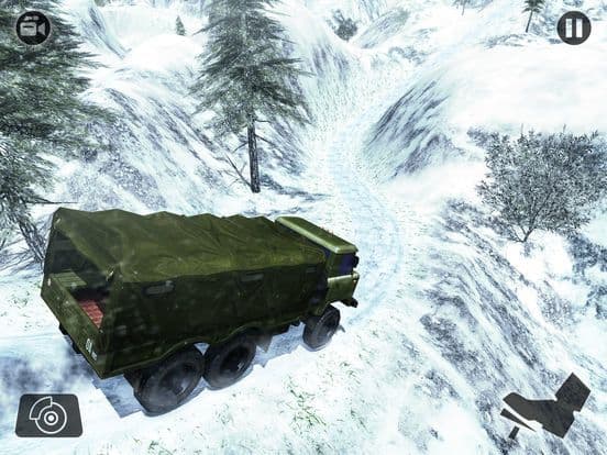 Off Road Army Truck Parking Sim - Snow Driving 3D screenshot 4