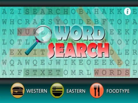 WordSearch Food (Western, Eastern, Food Type)