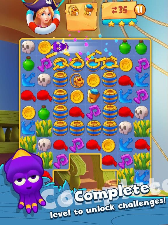 Pirate Crush - Match 3 Games screenshot 5
