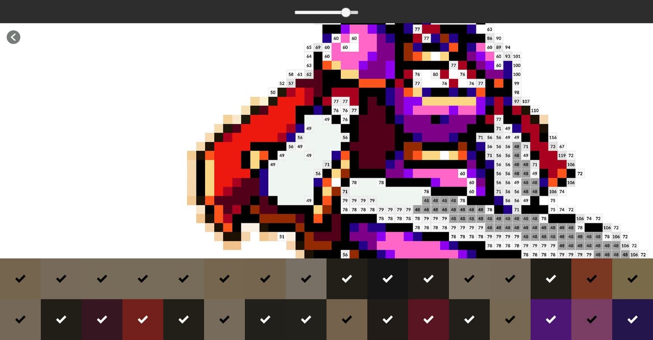 Color by Number - Monster Heroes (itch) screenshot 3