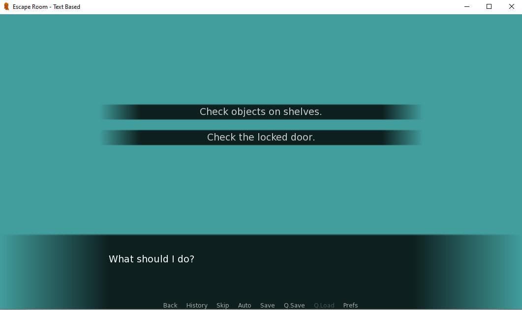 Escape room 1 - Text Based