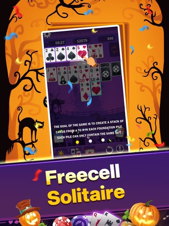 Freecell Solitaire:Halloween screenshot 2
