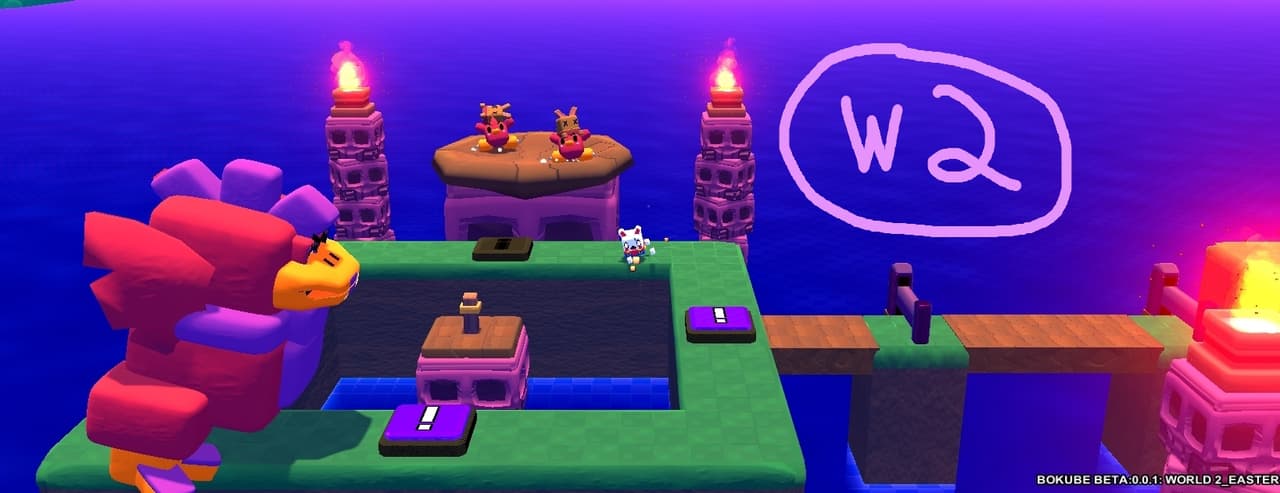 Bokube Beta: WORLD 2: EASTER WORLD screenshot 2