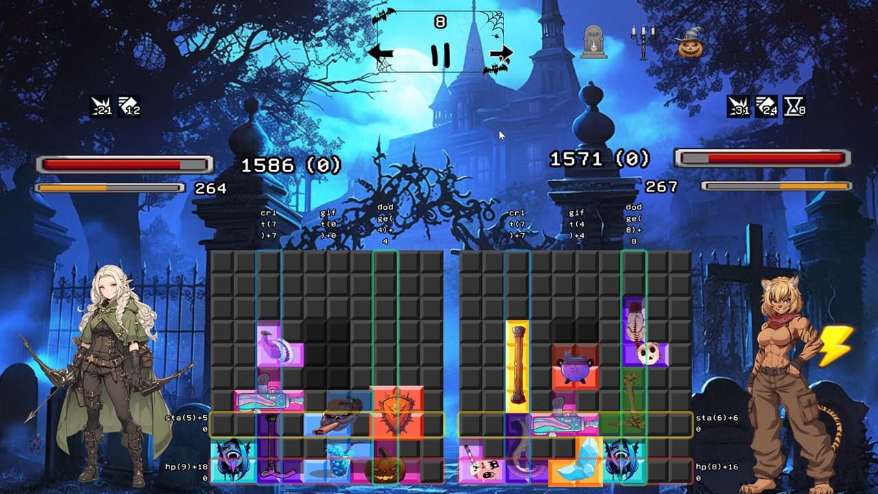 Monsters in the Moonlight: Tetris screenshot 3