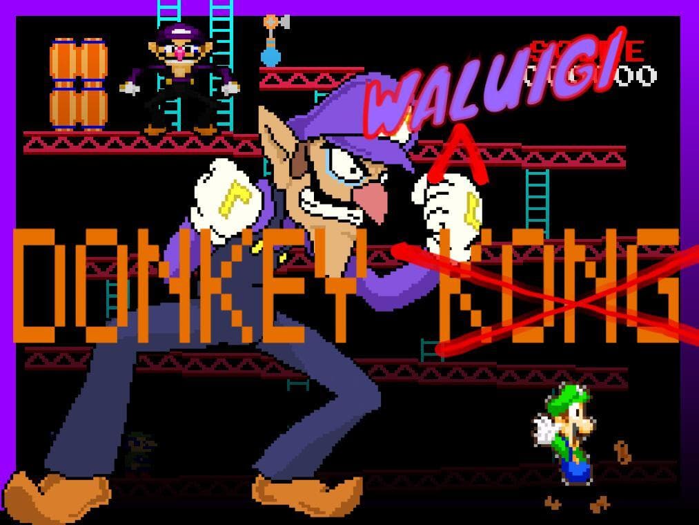 DONKEY WALUIGI (DONKEY KONG PARODY GAME)