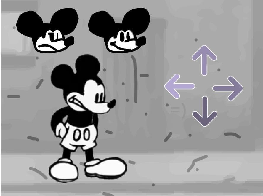 FNF- mickey mouse test (mobile support) creepypasta screenshot 2