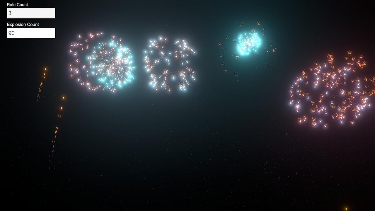 Fireworks in space screenshot 2