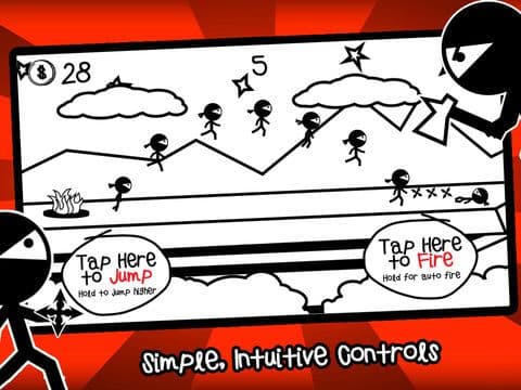 A Sketch Stickman Ninja Run FREE screenshot 5