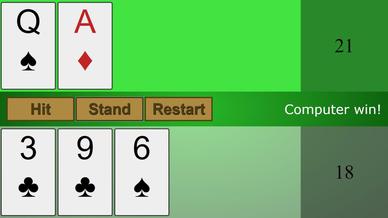 Blackjack [HTML] screenshot 3
