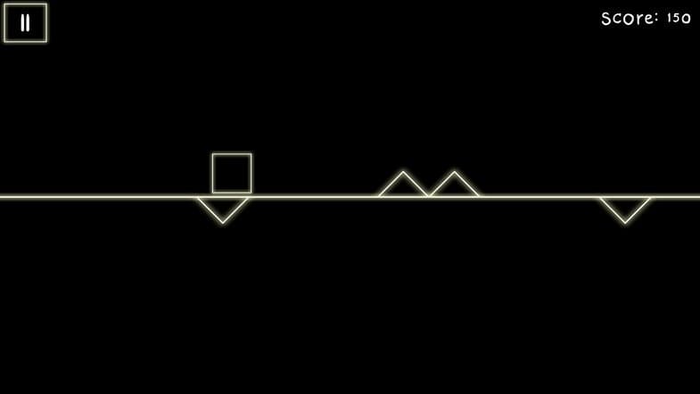 Infinite 2d line runner - avoid triangle obstacles - android hyper casual game screenshot 5