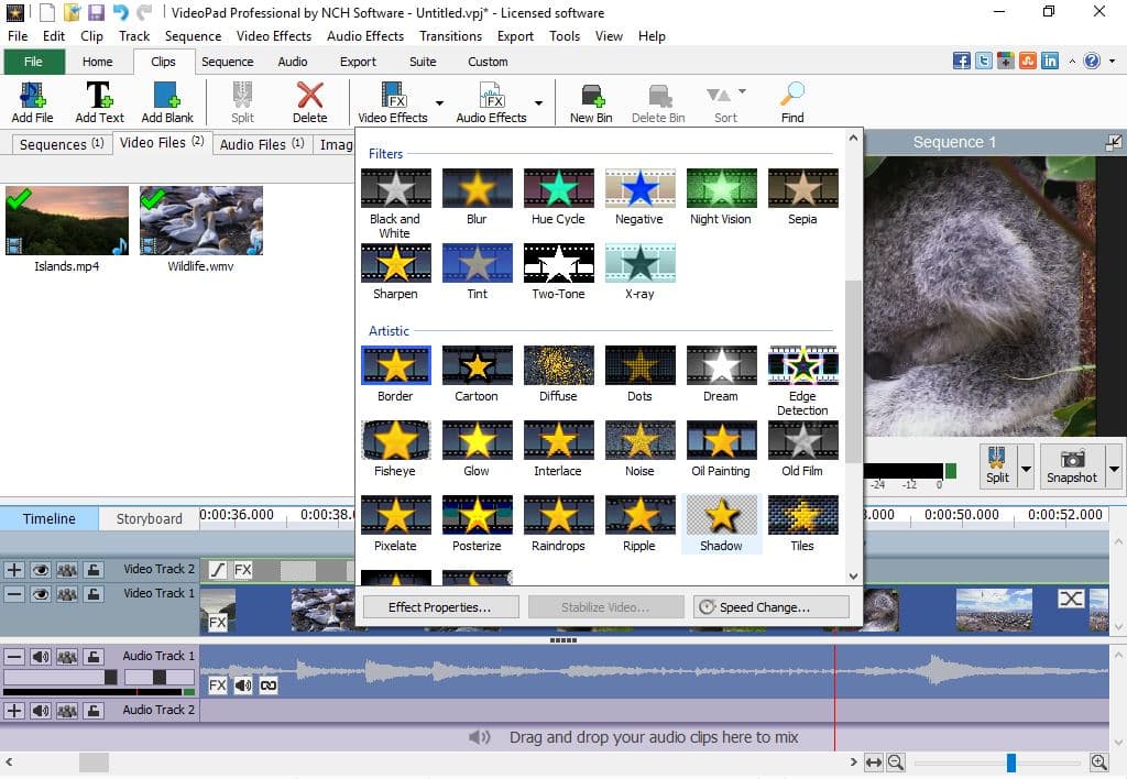 VideoPad Video Editor screenshot 4