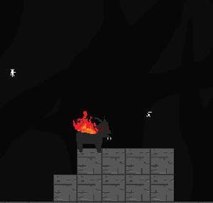 Ziggy the fire vampire dog