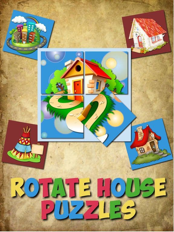 Puzzles - houses for children screenshot 2
