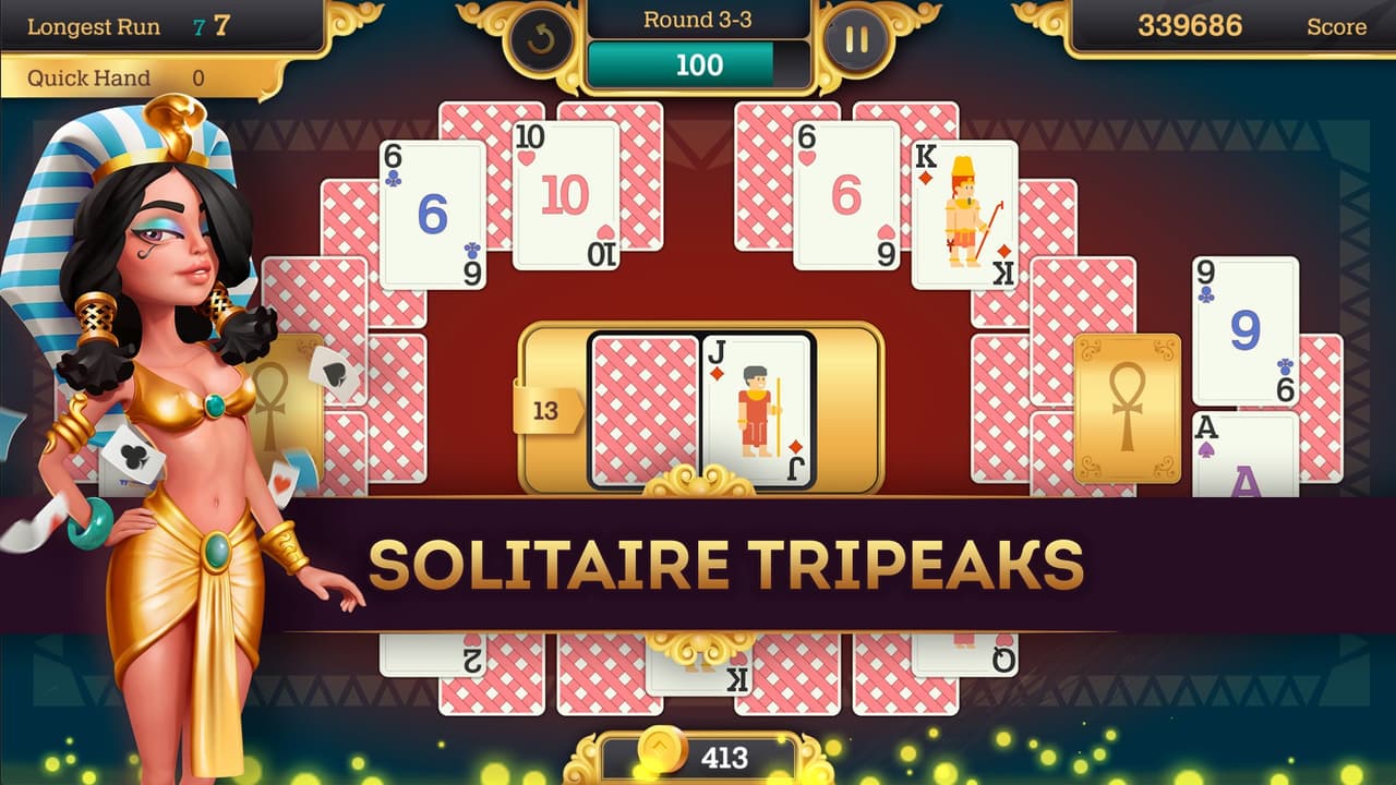 Cleopatra Solitaire TriPeaks screenshot 2