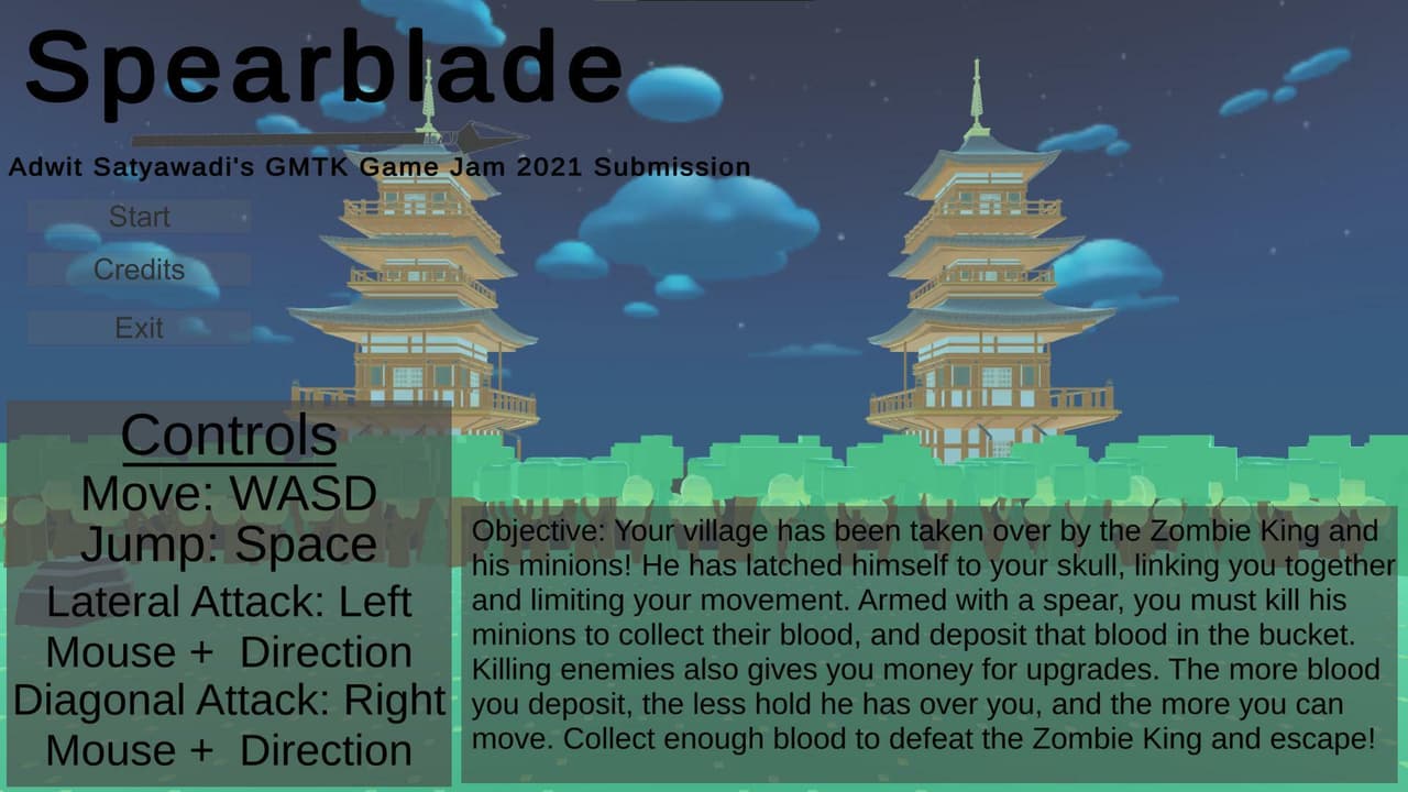 SpearBlade(2021 GMTK Game Jam Submission screenshot 5