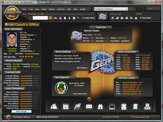 Draft Day Sports: Pro Basketball 2 screenshot 4