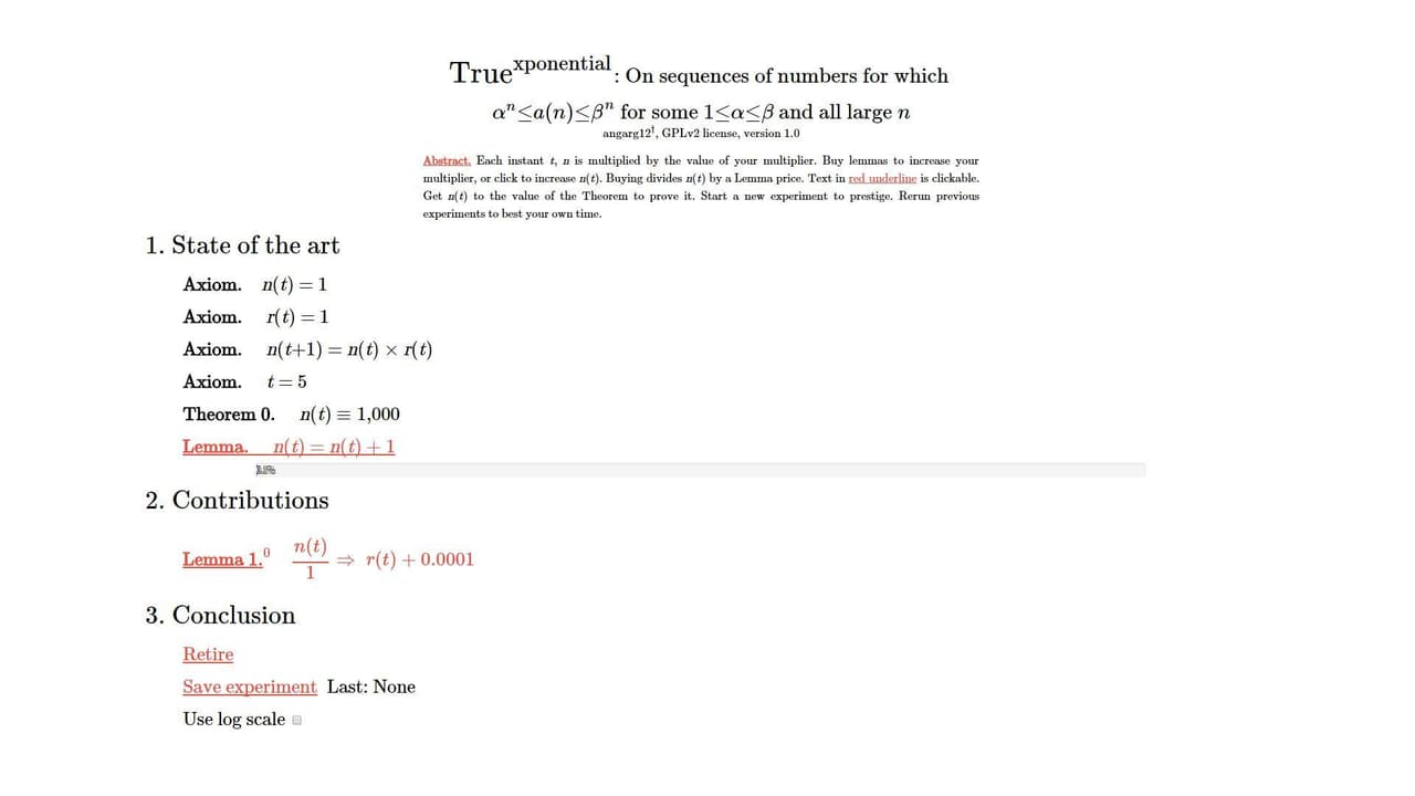 True Exponential
