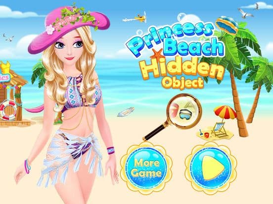 Princess Beach Hidden Object - Puzzle & Dress Up screenshot 2