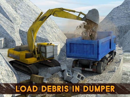 Big Rig Excavator Crane Operator & Offroad Mining Dump Truck Simulator Game screenshot 2