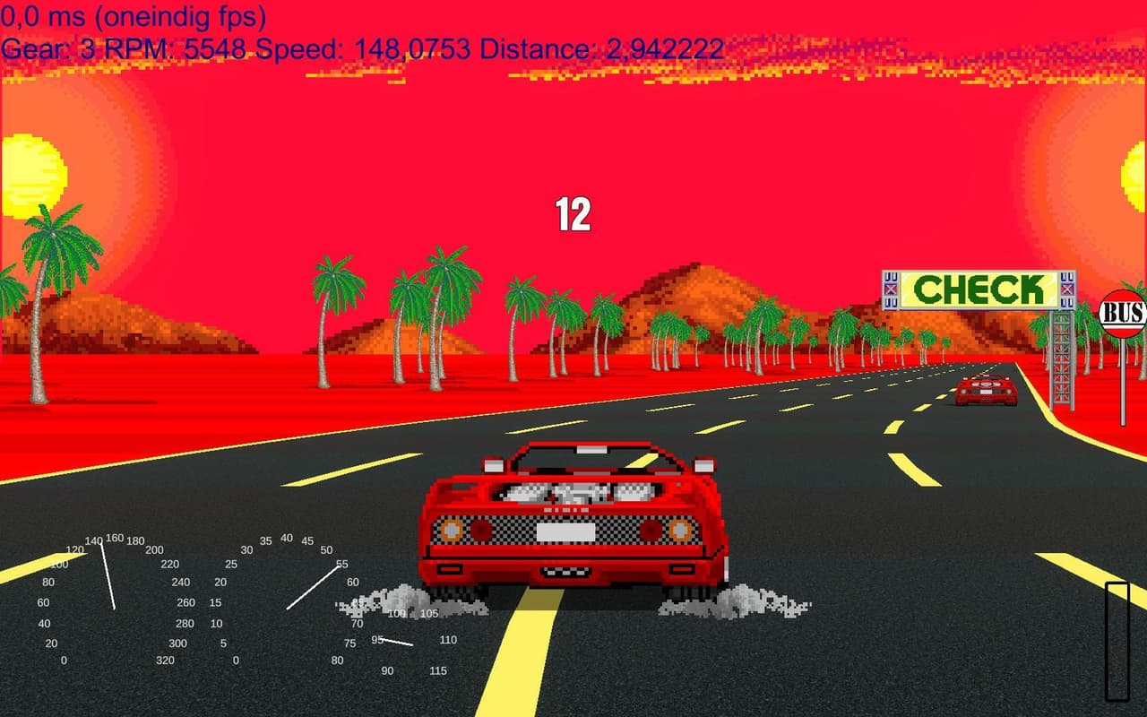 Turbo Outrun clone screenshot 4