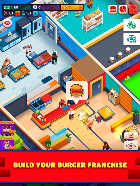 Idle Burger Empire Tycoon—Game screenshot 2