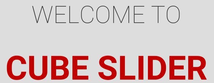 Cube Slider