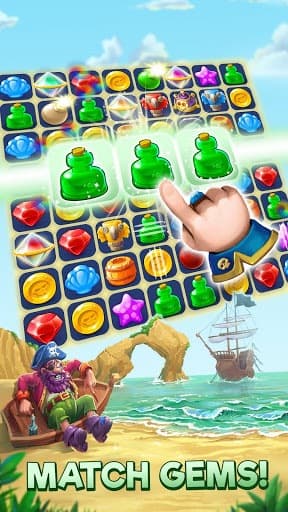 Pirates & Pearls: A Treasure Matching Puzzle screenshot 2