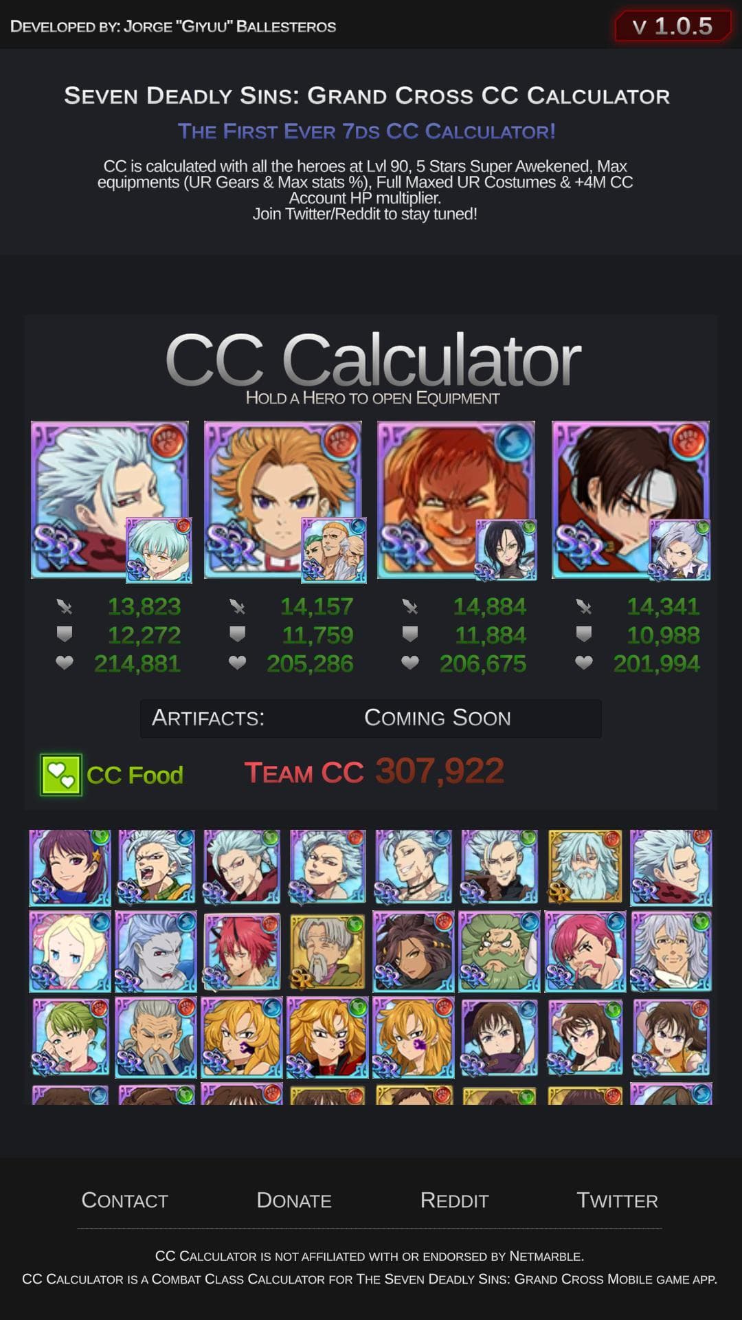 7DS CC Calculator