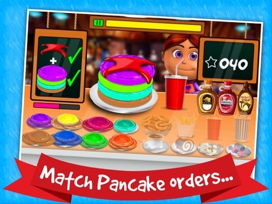 Rainbow Pancake Restaurant - Match & Stack it screenshot 3