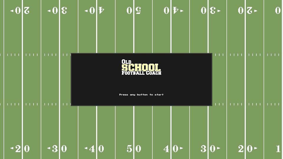 Old School Football Coach