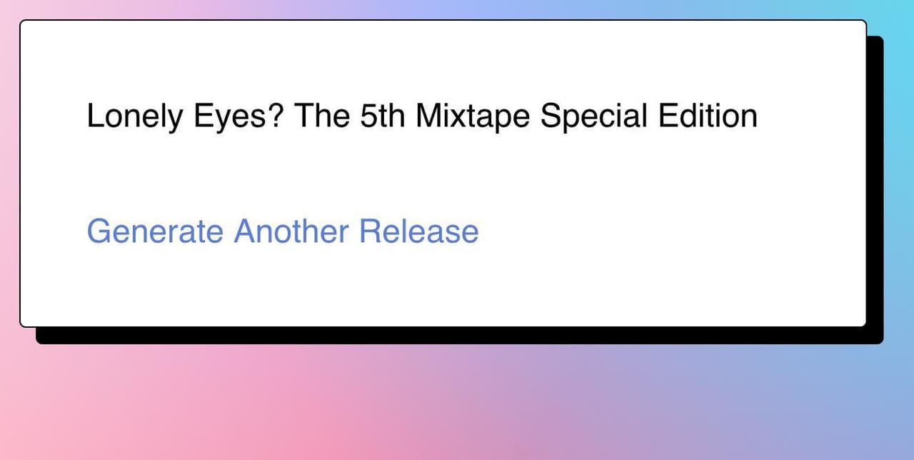 K-Pop Release Generator
