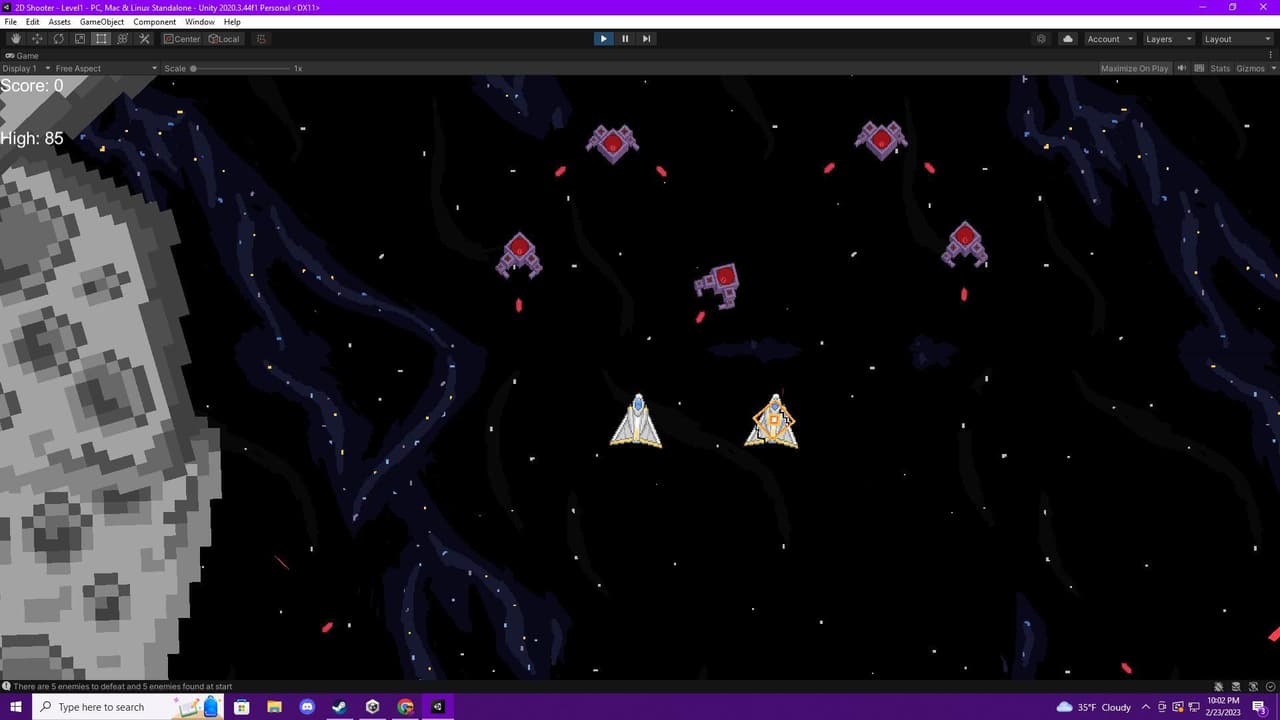 2D Space Shooter Tutorial Submission screenshot 2