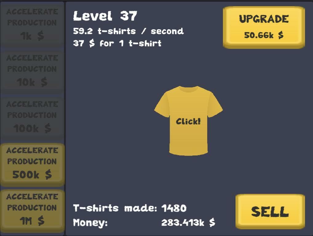 Idle Clothes Clicker screenshot 2