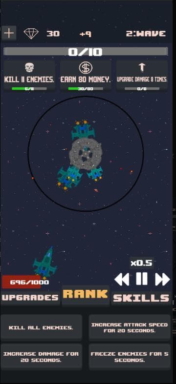 Idle Spacecraft Defense screenshot 2