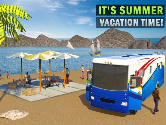 Summer Camper Van Truck Simulator & Car Parking 3D screenshot 5
