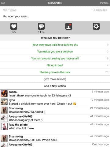 StoryCraft - collaborative story writing with choose your next action rpg play screenshot 4