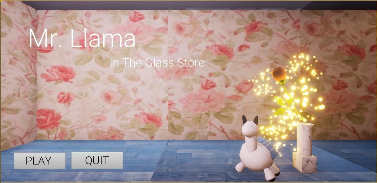 Mr. Llama In The Glass Store