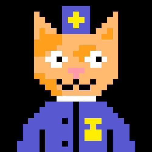 Officer Purrkins in cyberspace