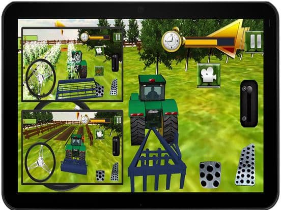 Real Corn Farming Tractor trolley Simulator 3d 2016 – free crazy farmer Harvester cultivator pro driving village sim screenshot 2